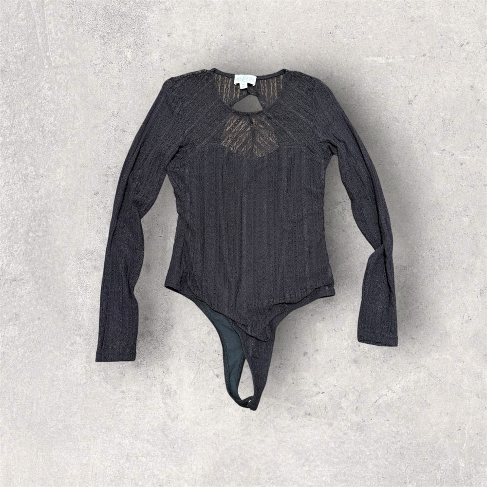 Elegant Black Long Sleeve Women's Bodysuit